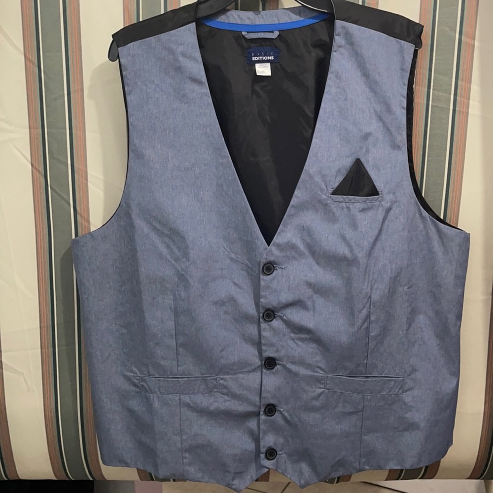 Brand New Mens Basic Editions Elegant Casual Vest